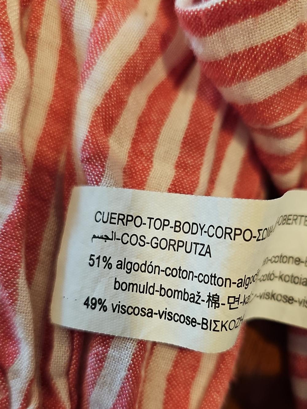 Striped Red Tassel Peasant Blouse - Picture 9 of 10